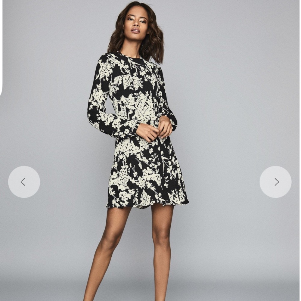 REISS Gabriella Floral Printed Mini Dress-NWT-2